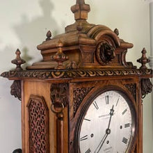 Load image into Gallery viewer, A Victorian Oak Quarter Repeating Bracket Clock By Barraud And Lund