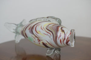 A large glass Murano fish made in Italy circa1950 with fantastic colours