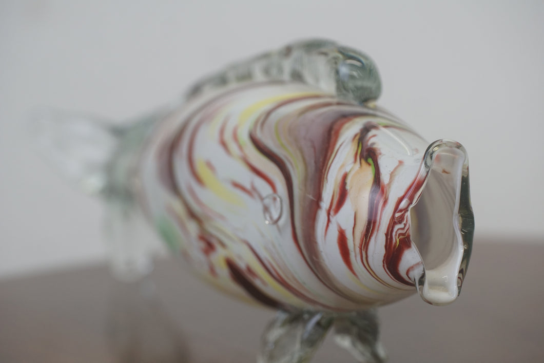 A large glass Murano fish made in Italy circa1950 with fantastic colours