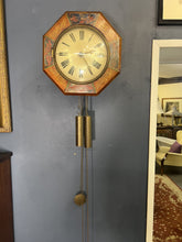 Load image into Gallery viewer, A fabulous German 19th century “Postman’s” weight driven wall clock striking the hours on a gong