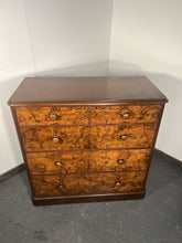 Load image into Gallery viewer, An Antique Victorian Walnut Chest Of Drawers Faced With Amazing Burr Walnut