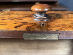 An Antique Victorian Walnut Chest Of Drawers Faced With Amazing Burr Walnut