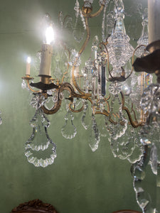 Huge Louis 15th Chandelier With Two Matching Wall Lights Circa 1830