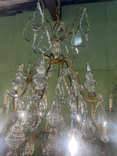 Load image into Gallery viewer, Huge Louis 15th Chandelier With Two Matching Wall Lights Circa 1830