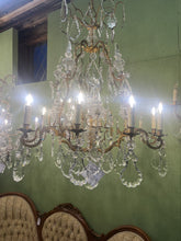 Load image into Gallery viewer, Huge Louis 15th Chandelier With Two Matching Wall Lights Circa 1830