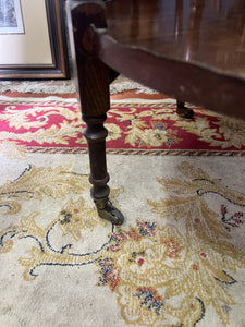 Regency Period Two Tier Flame Walnut Gueridon Table With Elegant Turned Legs