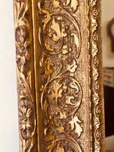 Load image into Gallery viewer, A large impressive antique French Louis XIV style carved giltwood wall mirror