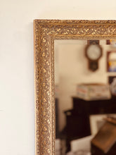 Load image into Gallery viewer, A large impressive antique French Louis XIV style carved giltwood wall mirror