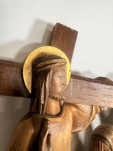 Load image into Gallery viewer, A Stunning Antique French Hand Carved Pearwood Sculpture Of Jesus And The Holy Women