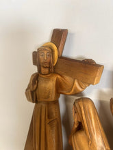 Load image into Gallery viewer, A Stunning Antique French Hand Carved Pearwood Sculpture Of Jesus And The Holy Women