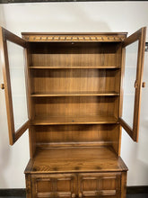 Load image into Gallery viewer, Ercol Golden Dawn Hi Fi Unit With Glazed Bookcase In As New Condition