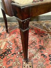 Load image into Gallery viewer, An Edwardian Sheraton Style Wheel Back Open Armchair With Amazing Carved Detail