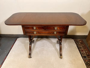 A Bevan And Funnell Stylish Antique Inlaid Mahogany Crossbanded And Line Inlaid Sofa Table