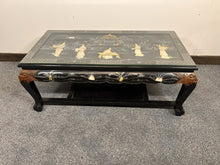 Load image into Gallery viewer, A Chinoiserie Black Lacquer Panelled Coffee Table In Fantastic Condition