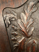 Load image into Gallery viewer, An M H Baillie Style Oak Hall Chair Embossed With Acorns And Beautiful Carved Oak Tree Foliage