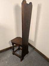 Load image into Gallery viewer, An M H Baillie Style Oak Hall Chair Embossed With Acorns And Beautiful Carved Oak Tree Foliage