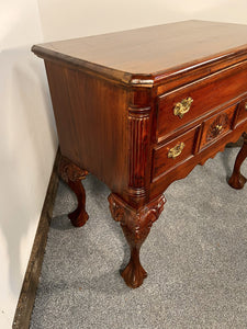 A Carved Mahogany Philadelphia Chippendale Style Lowboy