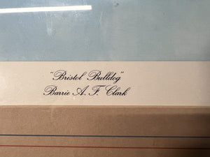 A Bristol Bulldog By Barrie Clark Limited Edition Pencil Signed Painting