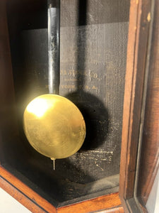 A Late Nineteenth Century American Ansonia Walnut Drop Dial Wall Clock