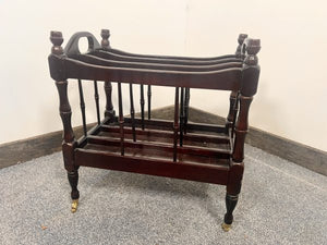 A Regency Style Canterbury Antique Book Stand Period Mahogany