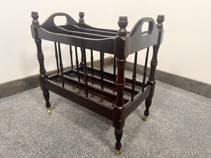 A Regency Style Canterbury Antique Book Stand Period Mahogany