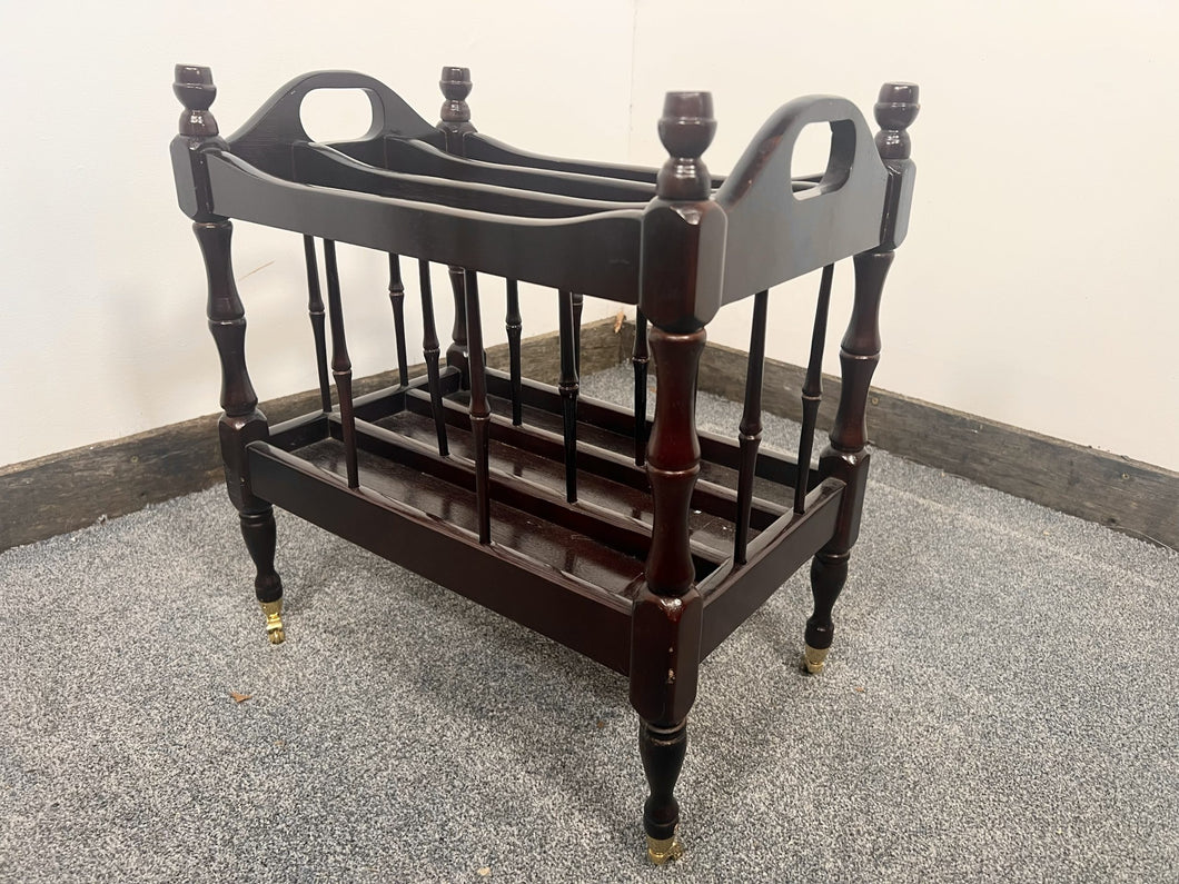A Regency Style Canterbury Antique Book Stand Period Mahogany