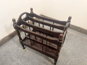 A Regency Style Canterbury Antique Book Stand Period Mahogany