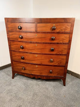 Load image into Gallery viewer, A Victorian Antique Bow Front Chest Of Drawers With Stunning Inlay Work
