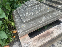 Load image into Gallery viewer, Two Matching Pairs Of Antique Hand Cut Stepped Stone Finials Or Pillar Caps