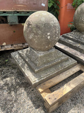 Load image into Gallery viewer, Two Matching Pairs Of Antique Hand Cut Stepped Stone Finials Or Pillar Caps