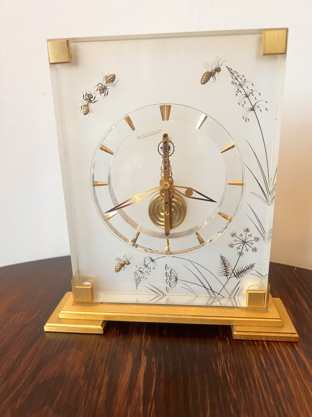 We Have For Sale A Beautiful Jaeger-LeCoultre Skeletonised Clock Circa 1960