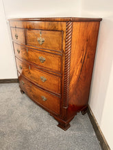 Load image into Gallery viewer, An Empire Bow Front Five Drawer Chest With Rope Turned Columns