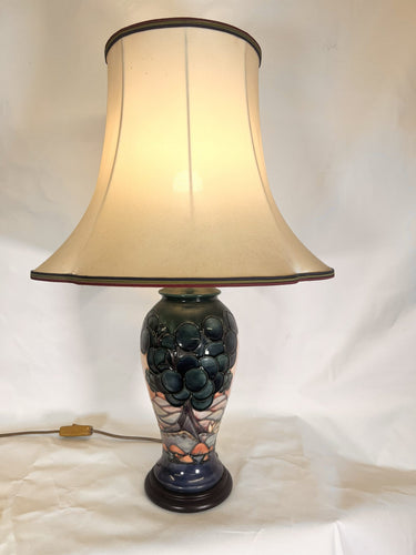 William John Moorcroft Pottery Cluny Pattern Table Lamp Designed By The Legendary Sally Tuffin