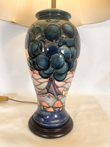 William John Moorcroft Pottery Cluny Pattern Table Lamp Designed By The Legendary Sally Tuffin