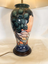 Load image into Gallery viewer, William John Moorcroft Pottery Cluny Pattern Table Lamp Designed By The Legendary Sally Tuffin