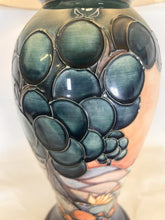 Load image into Gallery viewer, William John Moorcroft Pottery Cluny Pattern Table Lamp Designed By The Legendary Sally Tuffin