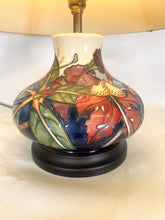 Load image into Gallery viewer, A Moorcroft Pottery Table Lamp Of Squat Baluster Form With Fantastic Colour