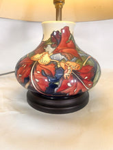Load image into Gallery viewer, A Moorcroft Pottery Table Lamp Of Squat Baluster Form With Fantastic Colour