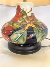 Load image into Gallery viewer, A Moorcroft Pottery Table Lamp Of Squat Baluster Form With Fantastic Colour