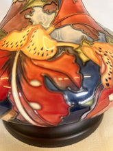 Load image into Gallery viewer, A Moorcroft Pottery Table Lamp Of Squat Baluster Form With Fantastic Colour