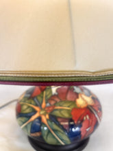 Load image into Gallery viewer, A Moorcroft Pottery Table Lamp Of Squat Baluster Form With Fantastic Colour