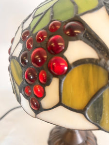 Tiffany Studios New York Style Light With Grapes And Vine Leaves