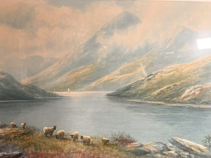 Albert Milton Drinkwater Original 19th Century Watercolour Painting Of Derwentwater Windermere