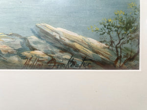Albert Milton Drinkwater Original 19th Century Watercolour Painting Of Derwentwater Windermere