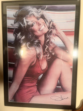 Load image into Gallery viewer, Original Vintage Farrah Fawcett Majors Red Swim Suit The Best Selling Poster Of All Time Signed £125.00