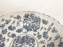 Load image into Gallery viewer, Huge Oriental Ironstone Blue And White Bowl With Floral Decoration