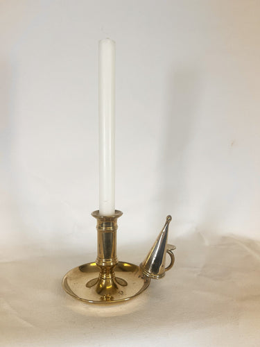 Vintage Brass Chamberstick Complete With Snuffer