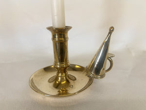 Vintage Brass Chamberstick Complete With Snuffer