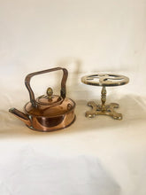 Load image into Gallery viewer, A Fabulous Antique George III Quality Low Copper Kettle With Brass Kettle Stand