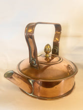 Load image into Gallery viewer, A Fabulous Antique George III Quality Low Copper Kettle With Brass Kettle Stand